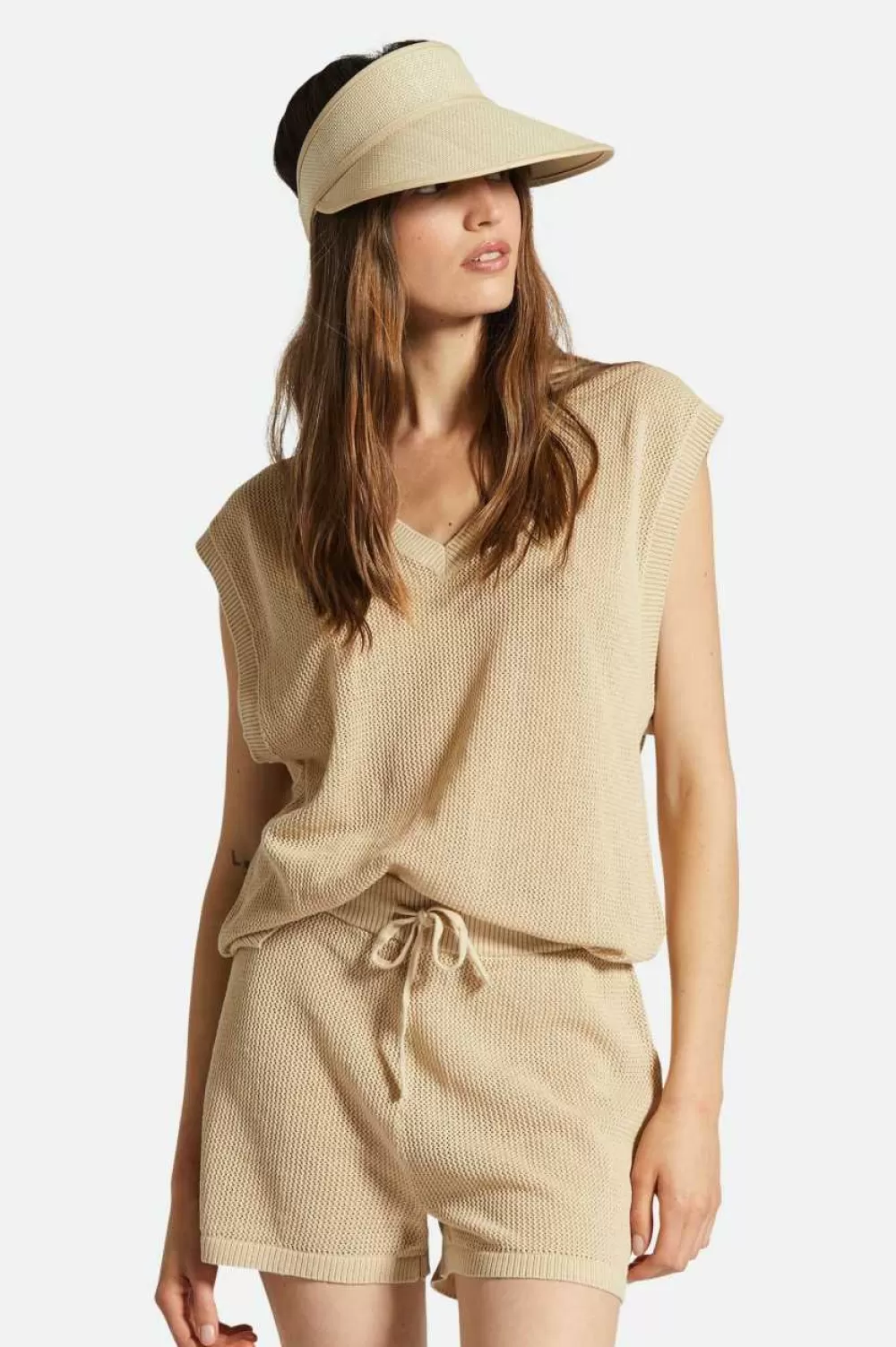 Brixton Aruba Boxy V-Neck^Women Tops