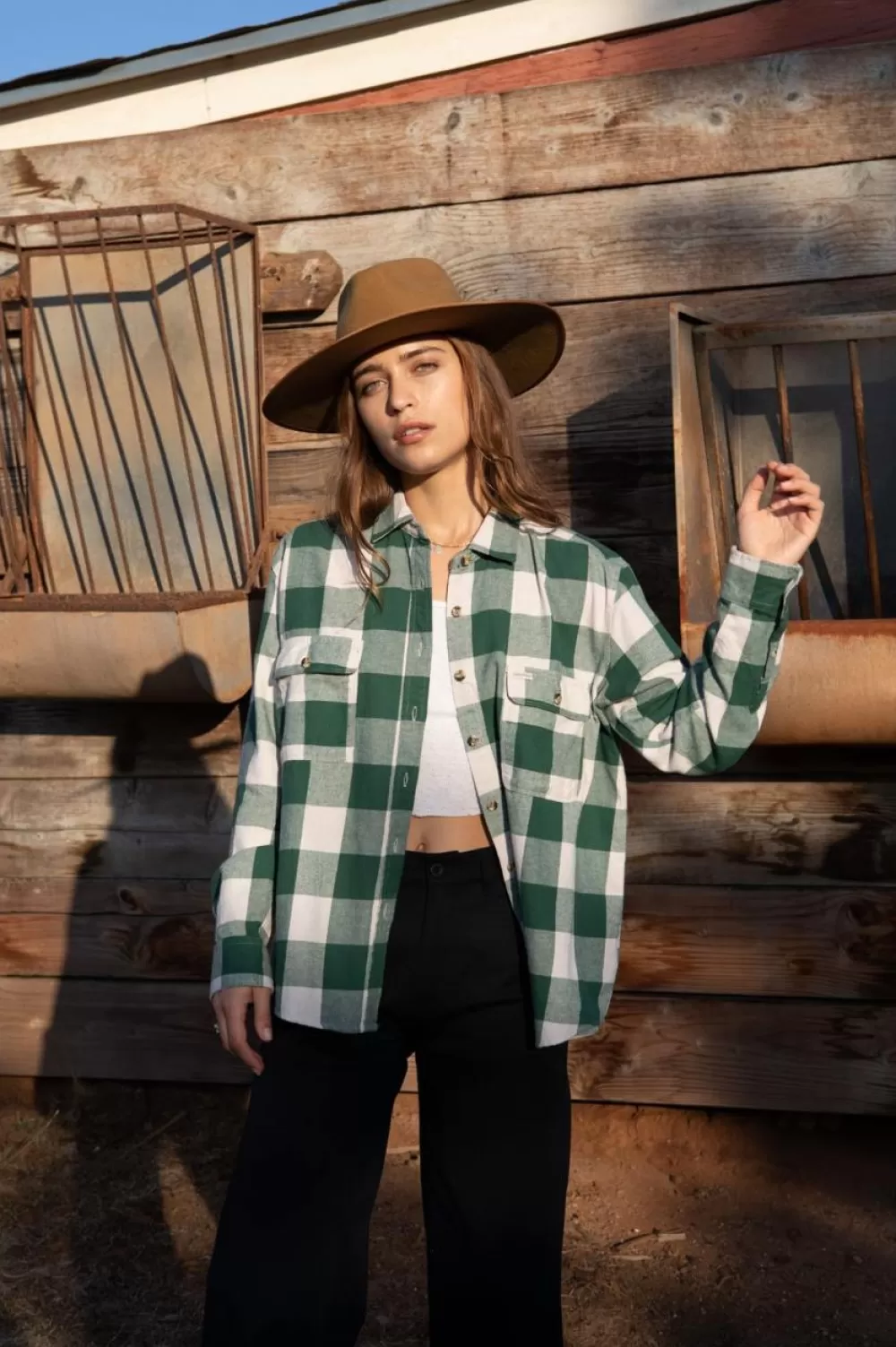 Brixton Bowery Boyfriend L/S Flannel^Women Tops | Flannels & Button-ups