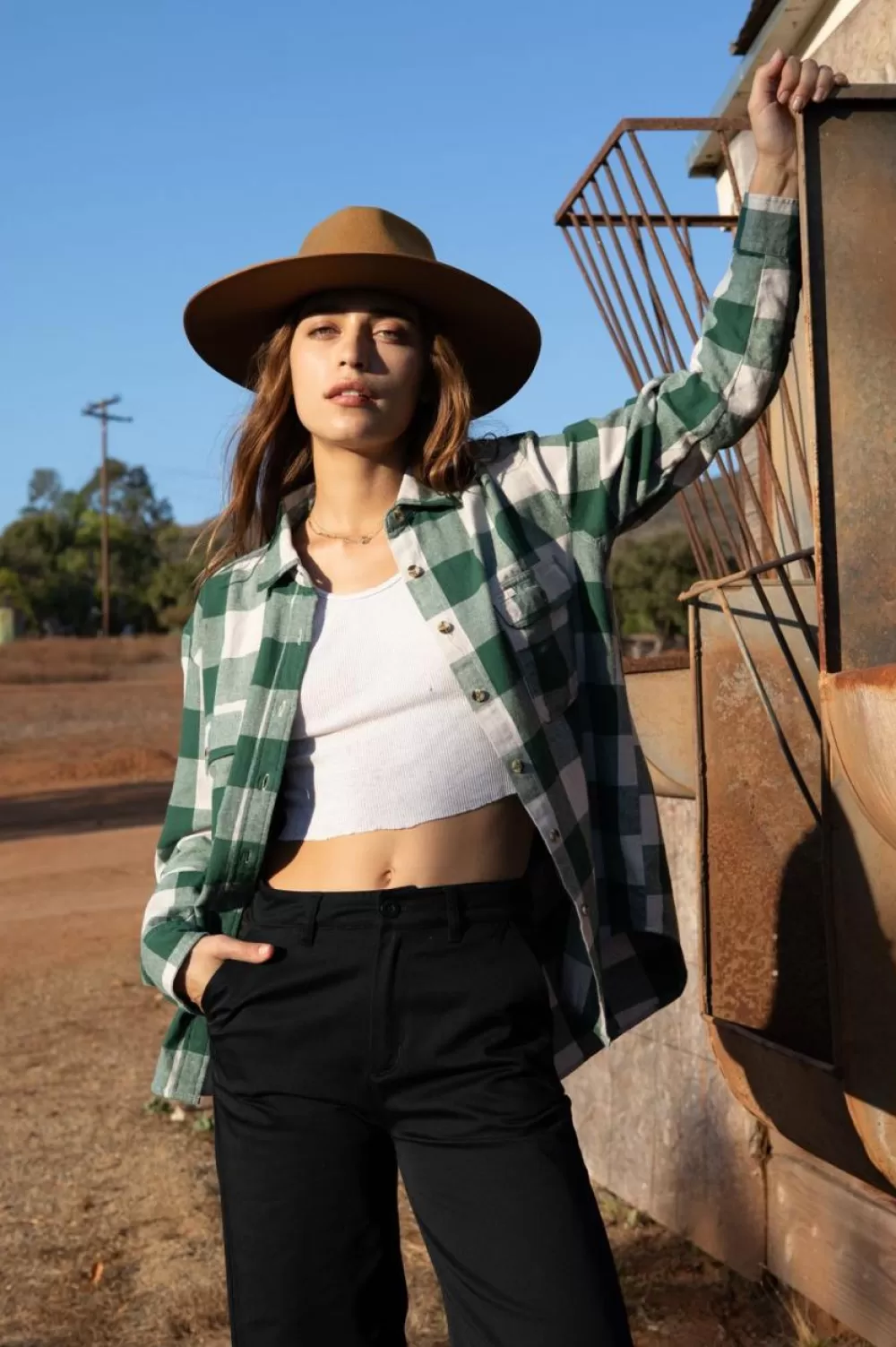 Brixton Bowery Boyfriend L/S Flannel^Women Tops | Flannels & Button-ups