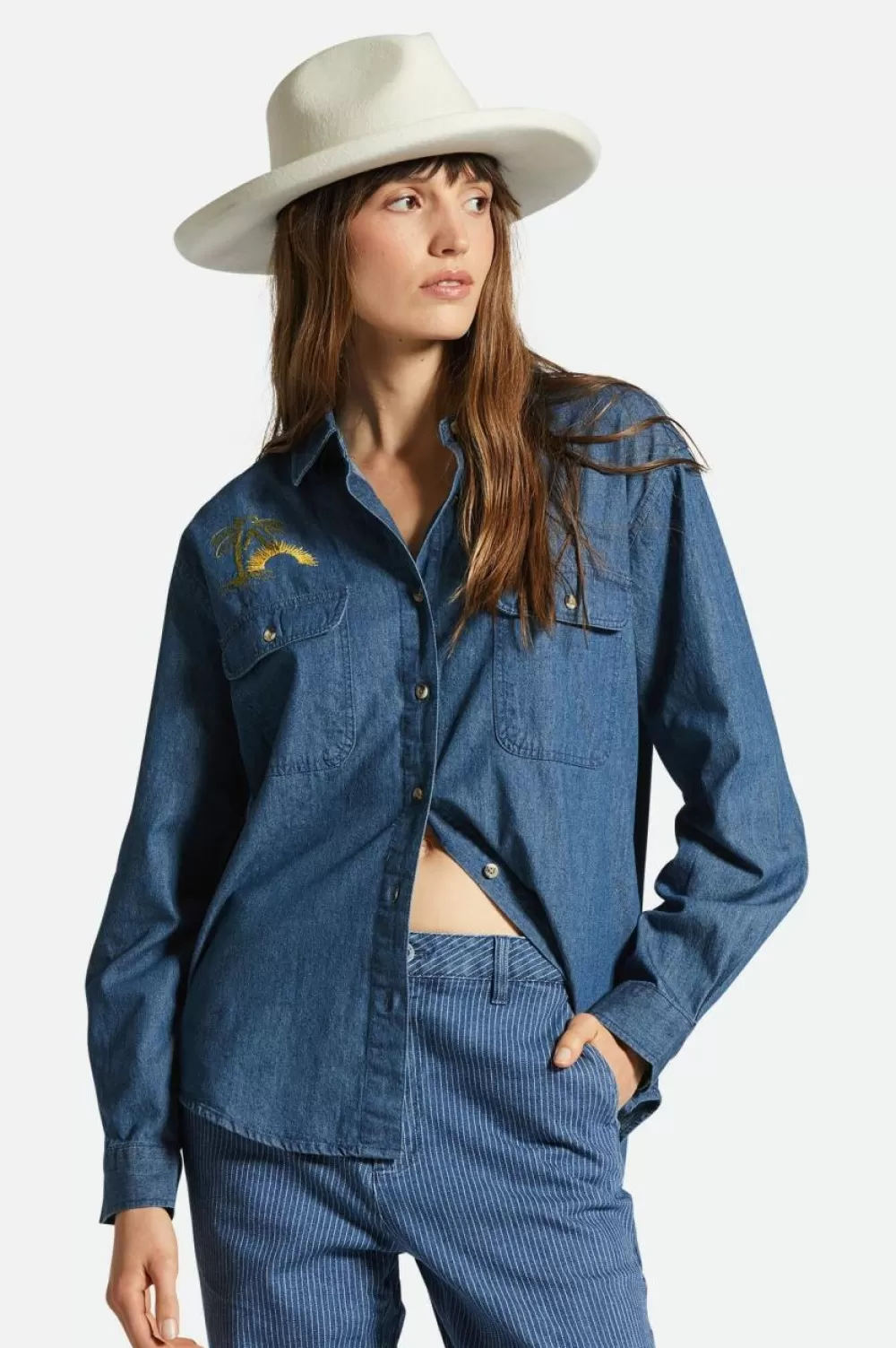 Brixton Bowery Boyfriend Overshirt^Women Tops | Flannels & Button-ups