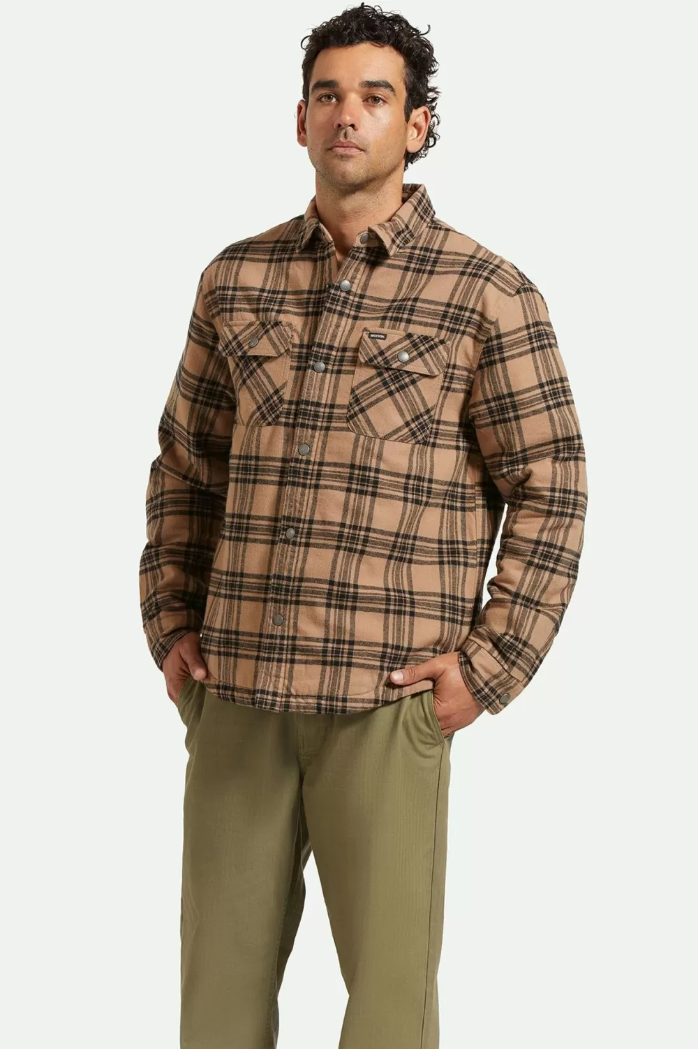 Brixton Bowery Quilted L/S Flannel^ Flannels | Jackets