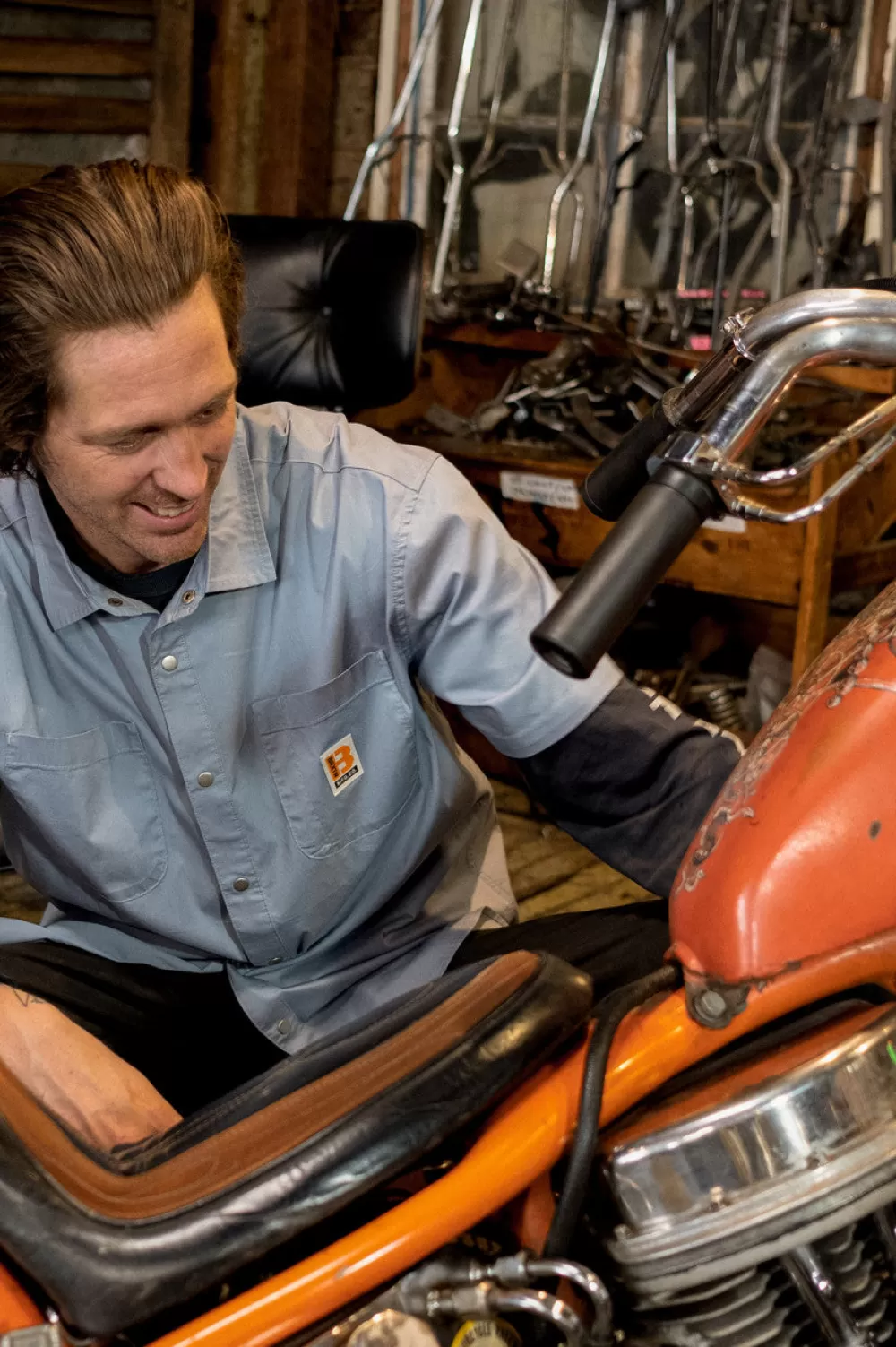 Brixton Builders Mechanic S/S Shirt^ Button Ups