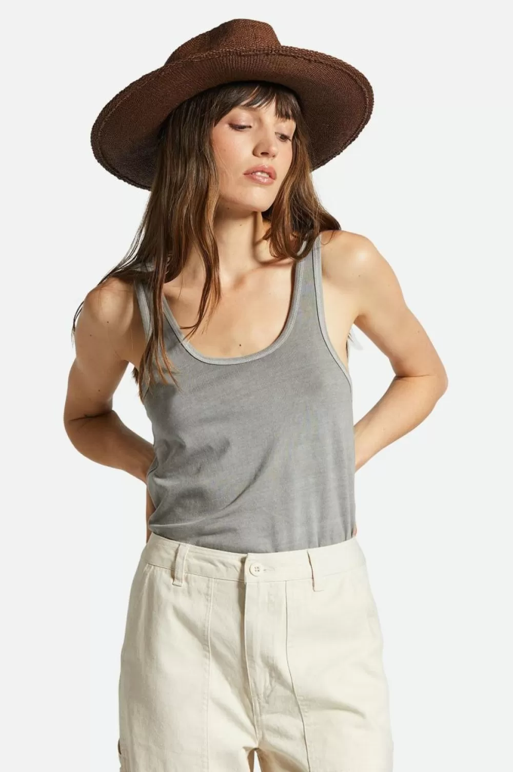 Brixton Carefree Organic Garment Dyed Scoop Neck Tank^Women Tops