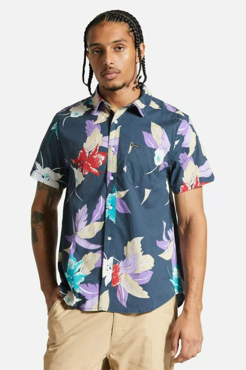 Brixton Charter Print S/S Shirt^ Button Ups