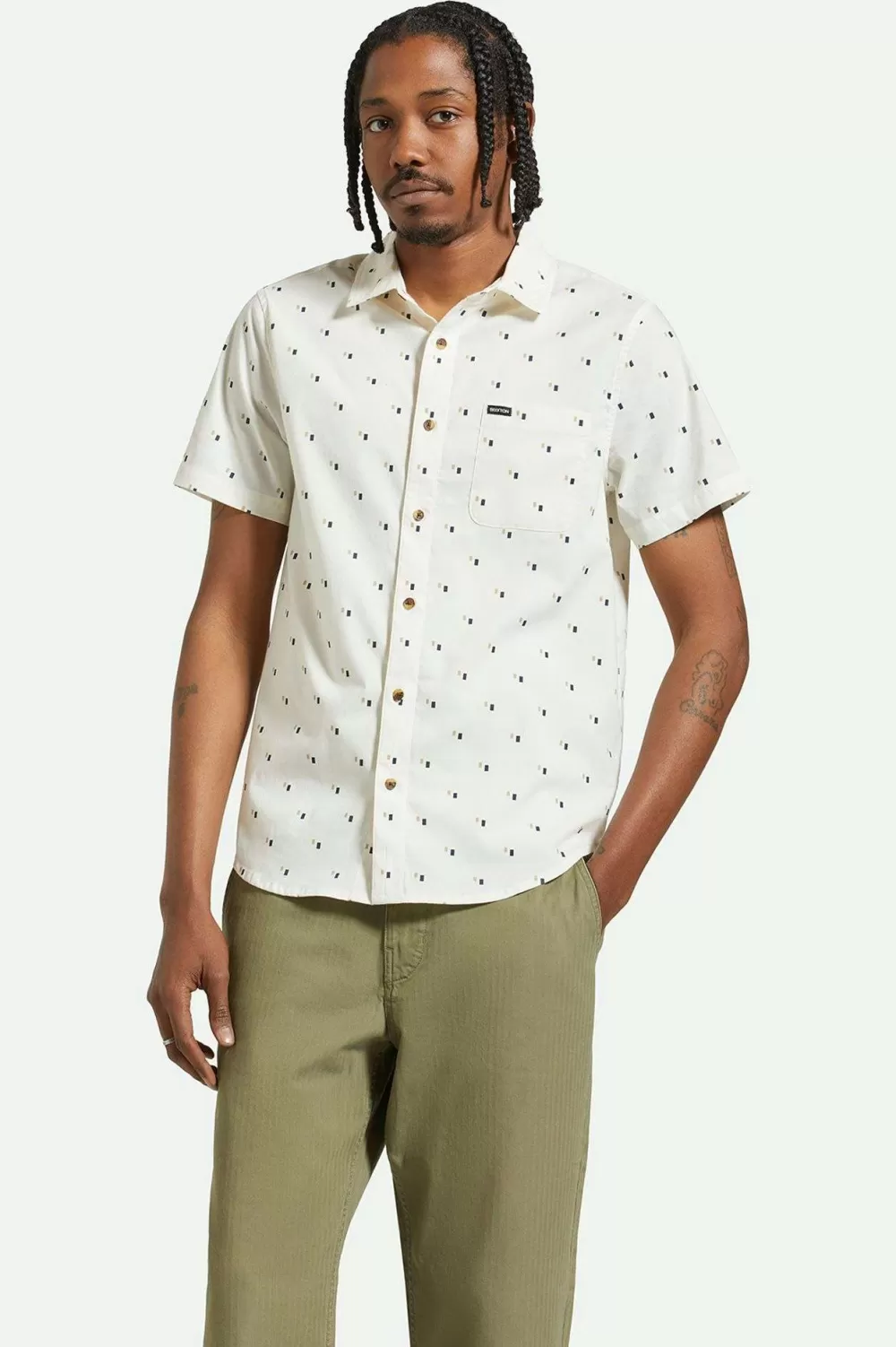 Brixton Charter Print S/S Woven Shirt^ Button Ups