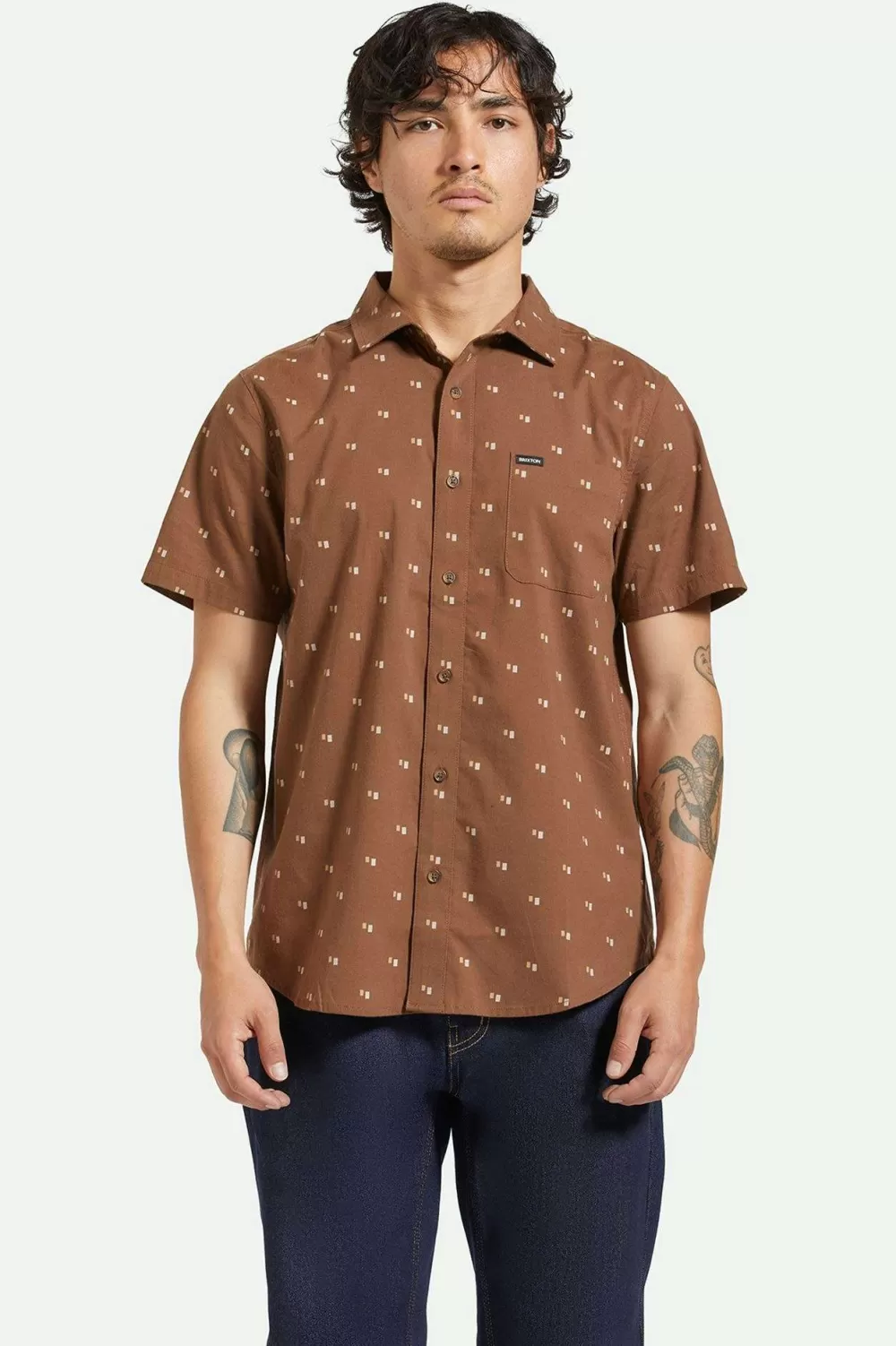 Brixton Charter Print S/S Woven Shirt^ Button Ups