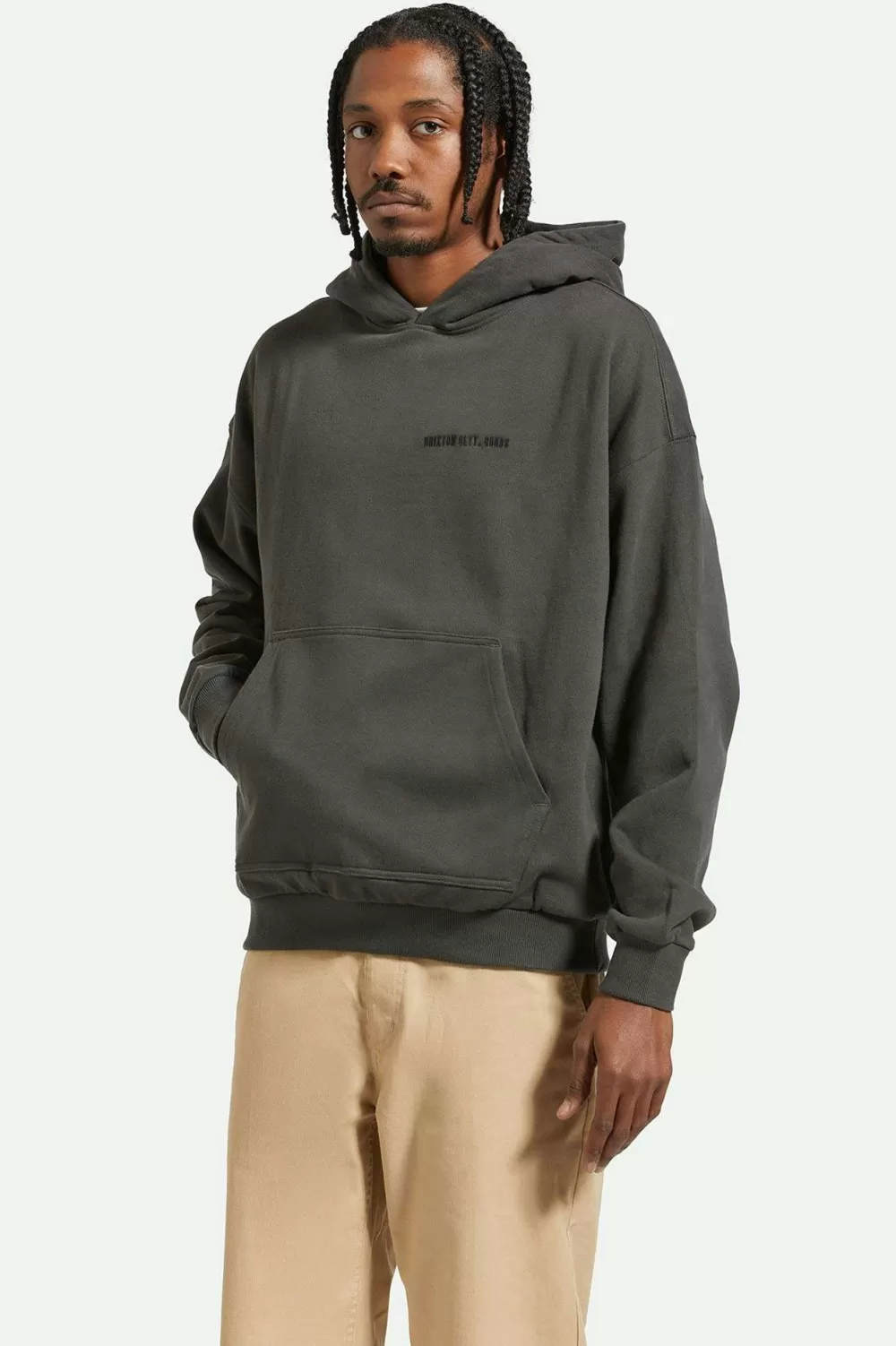 Brixton Embroidered Heavyweight Oversized Hoodie^ Sweatshirts, Hoodies & Sweaters