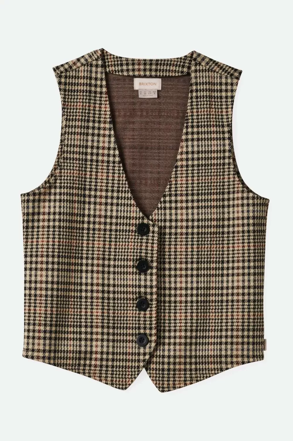 Brixton Menswear Plaid Leisure Vest^Women Tops | Flannels & Button-ups