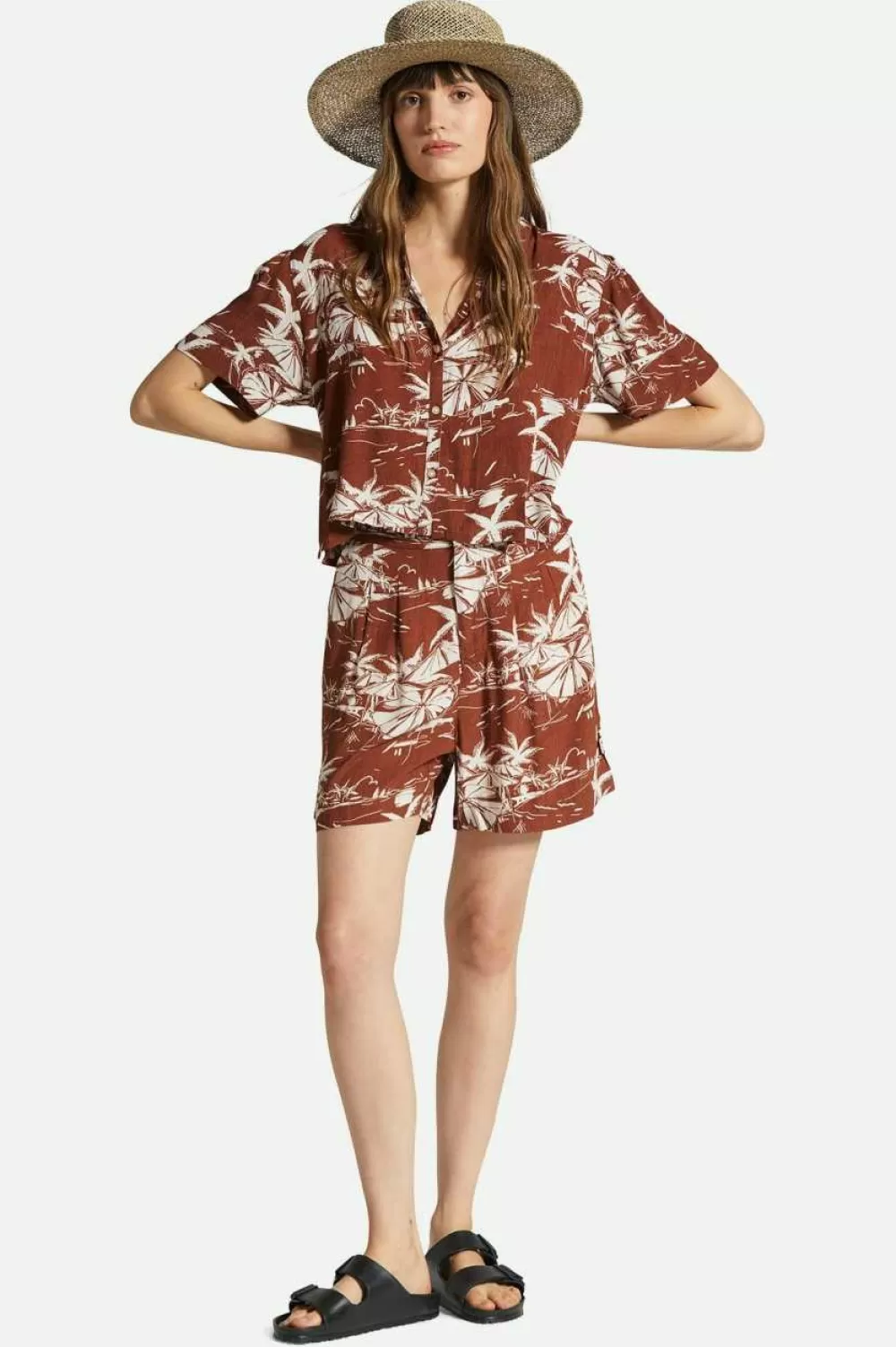 Brixton Riviera S/S Woven Shirt^Women Tops | Flannels & Button-ups