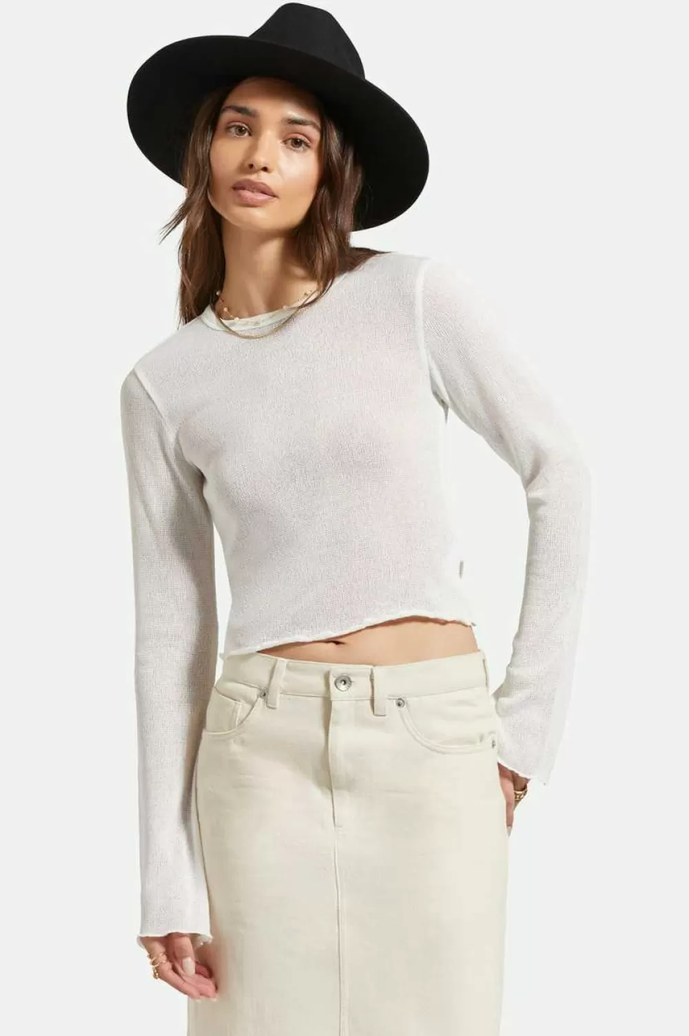 Brixton Sheer L/S Knit Top^Women Tops
