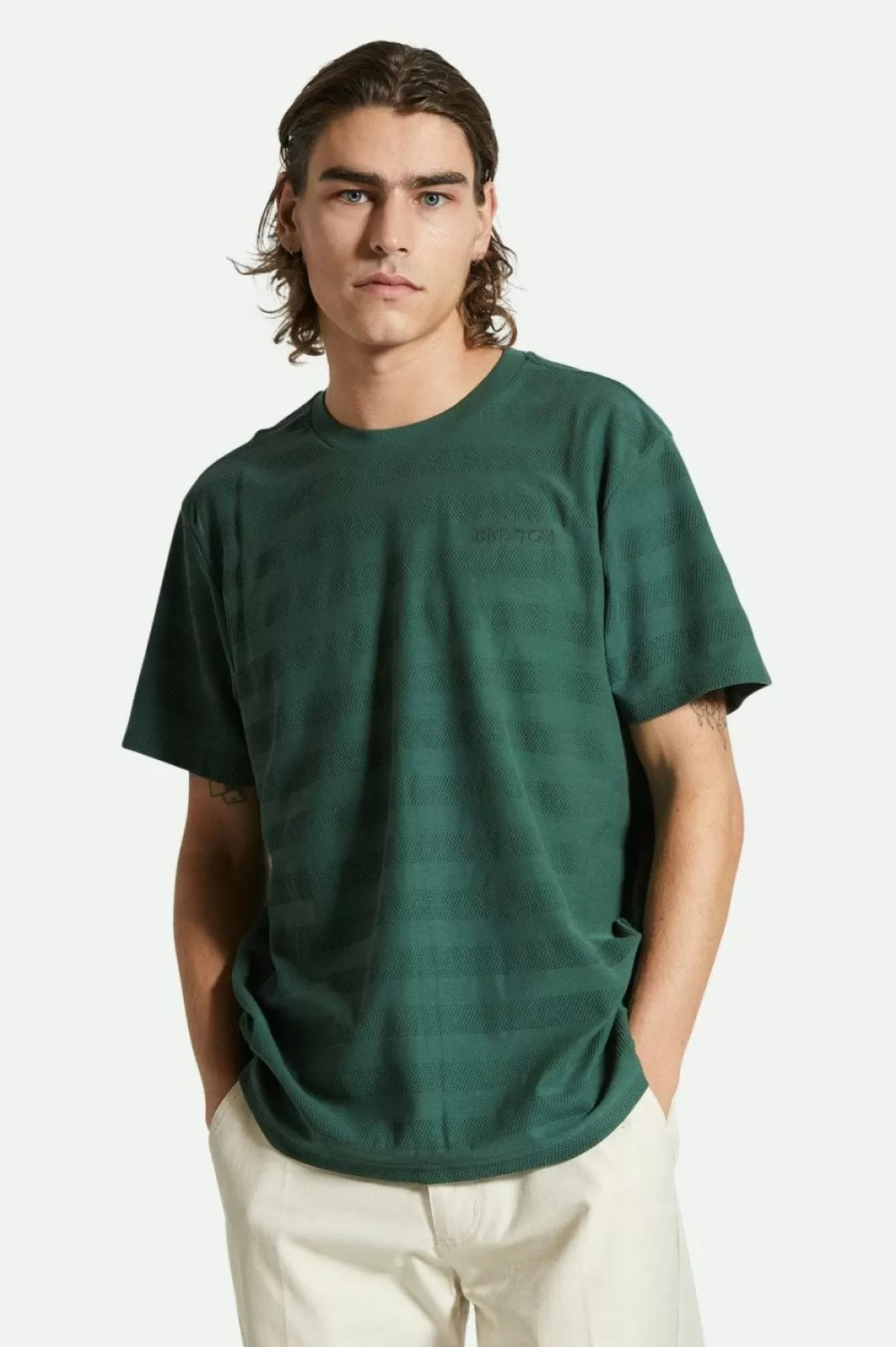 Brixton The City Jacquard Stripe S/S Tee^ T-Shirts
