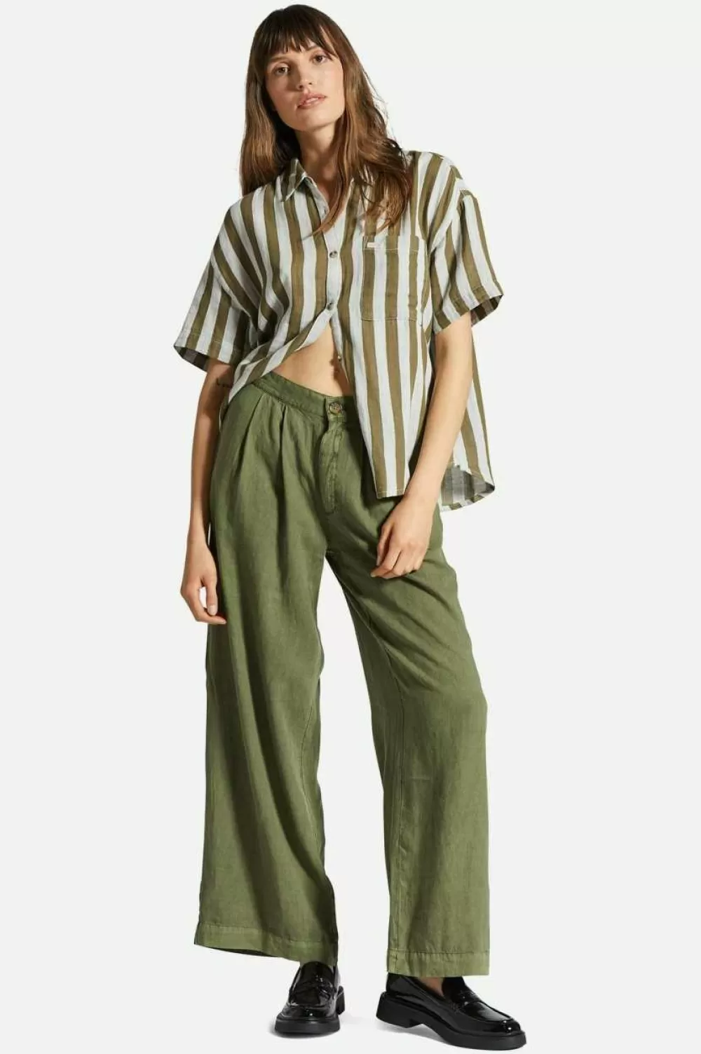 Brixton Vintage Linen Blend Wide Leg Pant^Women Pants